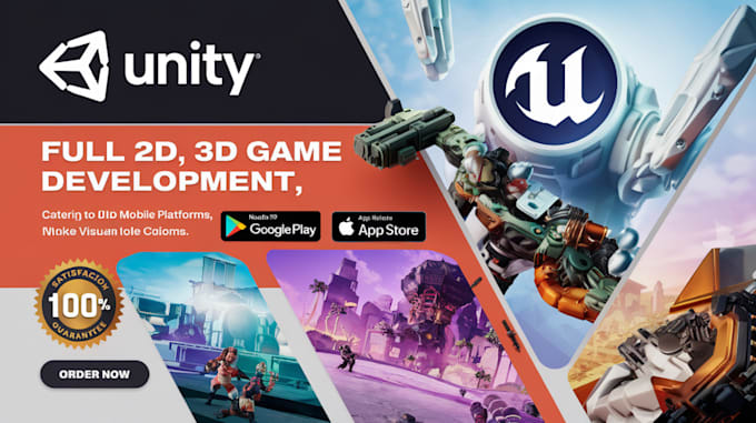 Bestseller - develop quality games for mobile, pc, web and desktop in unity and unreal engine