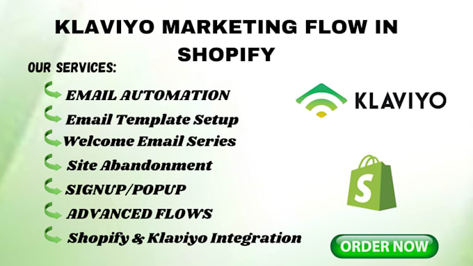 Gig Preview - Do klaviyo setup, klaviyo email flows to increase shopify store sales