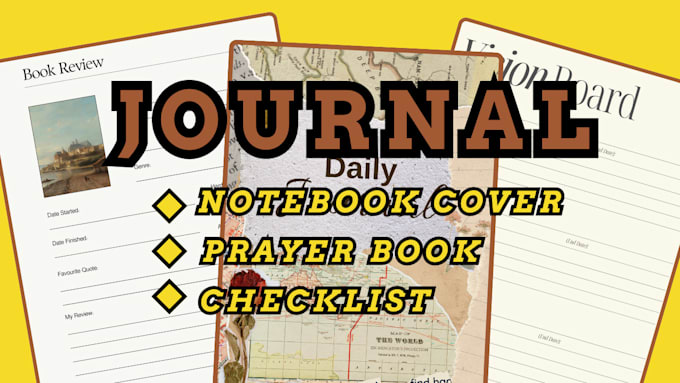 Gig Preview - Design custom digital planner prayer book notebook cover checklist kdp journal