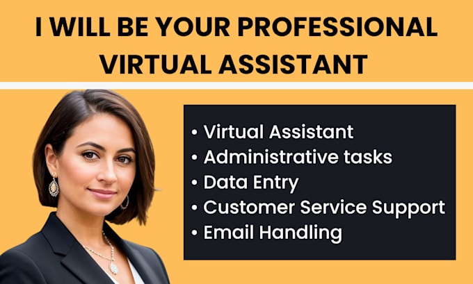 Gig Preview - Be your executive virtual assistant admin assistant general assistant data entry