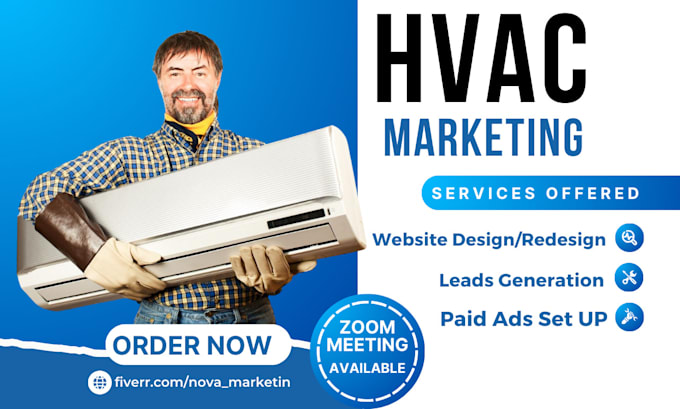 Bestseller - design highly converting hvac website, hvac landing page hvac leads sales funnel