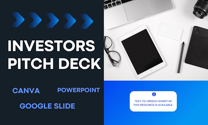 Gig Preview - Create and design an investor pitch deck and powerpoint presentation