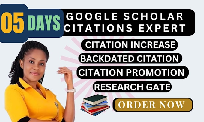 Gig Preview - Backdate, write and publish google scholar h index citations using researchgate