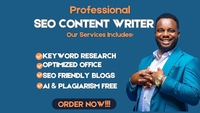 Gig Preview - Seo content writing service, article writing and blog writing