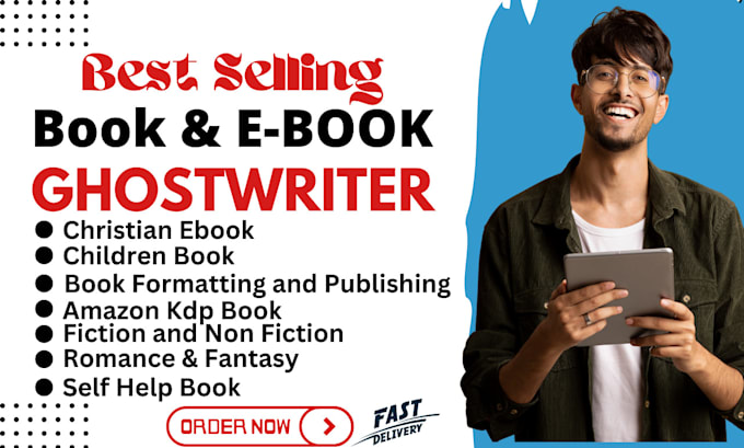 Gig Preview - Be your ebook ghostwriter, fiction, romance, christian, fantasy, children book