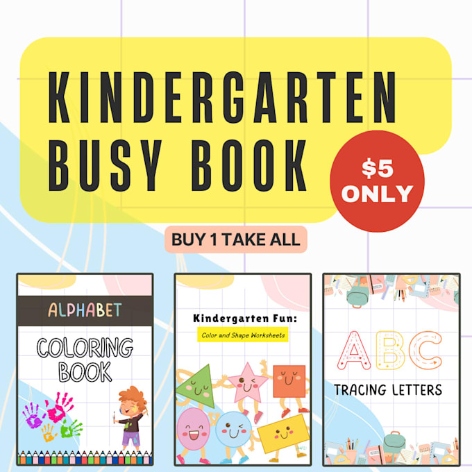 Gig Preview - Design printable kindergarten worksheets