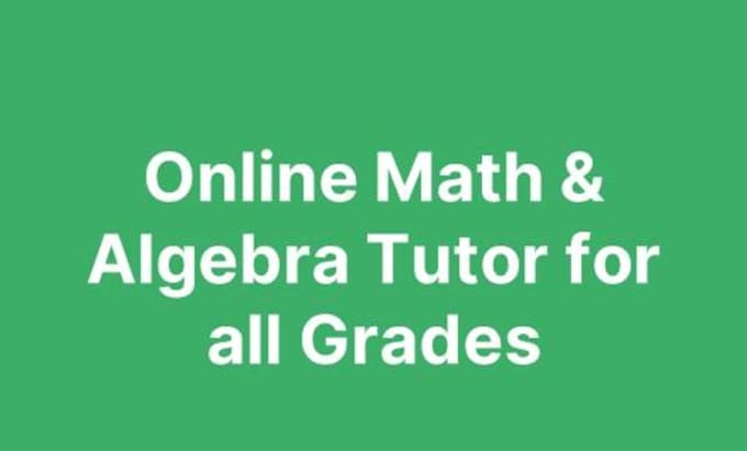 Bestseller - be your online math and algebra tutor for all grades