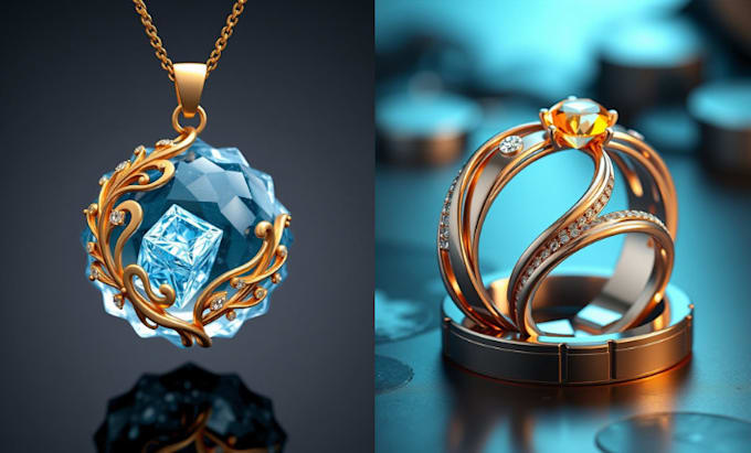 Gig Preview - Do 3d jewelry design, 3d jewelry cad design, 3d bracelet, 3d ring, 3d pendant