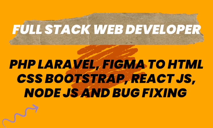 Gig Preview - Be full stack web developer php laravel figma to html css bootstrap react nodejs