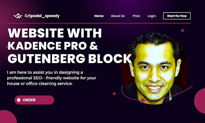 Gig Preview - Design redesign a clean wordpress website with kadence pro gutenberg blocks