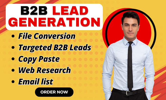 Gig Preview - Do file conversion, b2b lead generation and web research