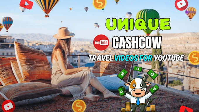 Gig Preview - Create 30 HD cashcow travel videos for youtube channel