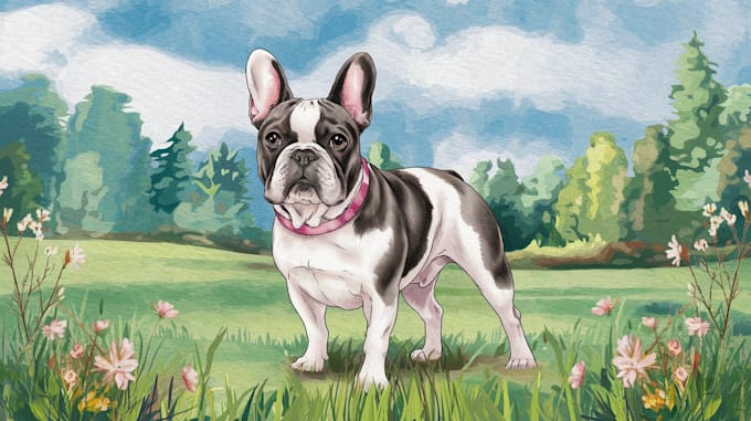 Gig Preview - Draw an amazing pet portrait watercolor your any pets