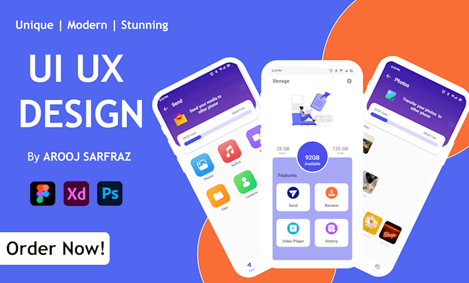 Gig Preview - Design minmal figma mobile and ios UI UX design