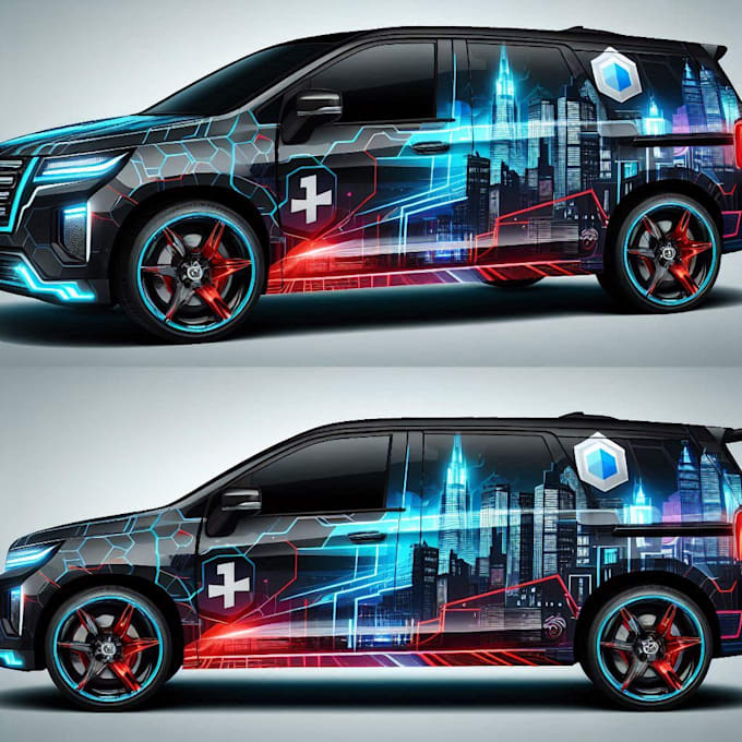 Gig Preview - Attractive car wrap design and vehicle wrap design