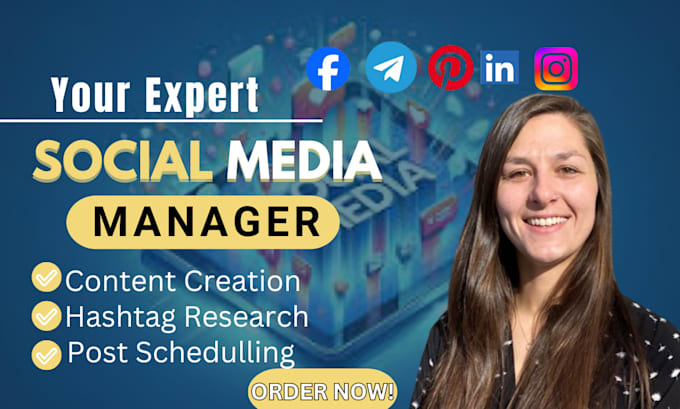 Gig Preview - Be your expert social media manager instagram manager