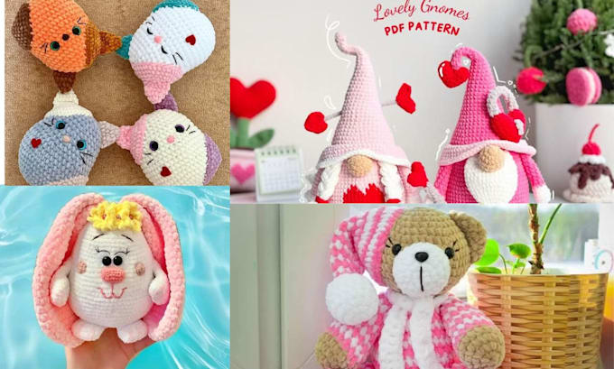 Gig Preview - Create valentine crochet pattern step by step pictures, knitting video tutorial