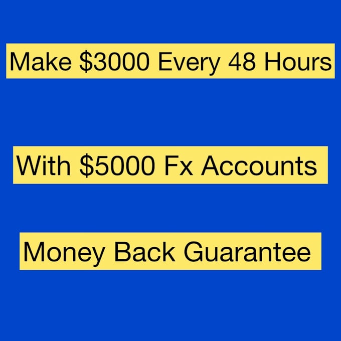 Gig Preview - Provide trading robot to guarantee you three thousand dollars in 48 hours