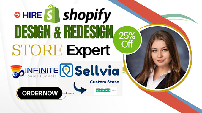 Gig Preview - Design and redesign sellvia woocommerce website, shopify dropshipping store VA