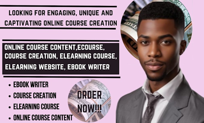 Gig Preview - Create online course content, elearning course, course creation on thinkific