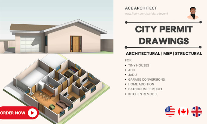 Gig Preview - Be city permit architect for adu house plans or home remodel