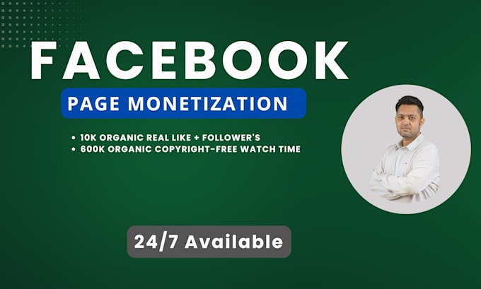 Gig Preview - Complete facebook monetization criteria organically