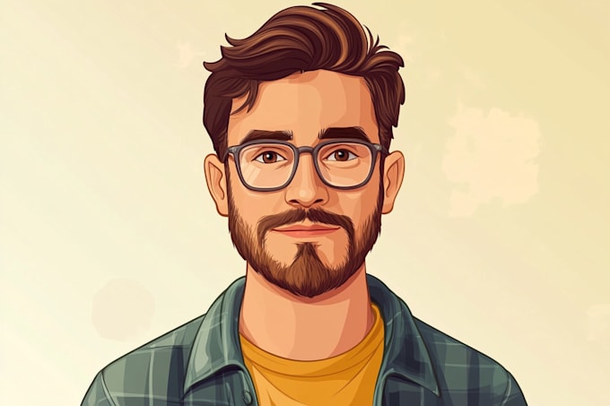 Gig Preview - Draw your vector cartoon portrait illustration