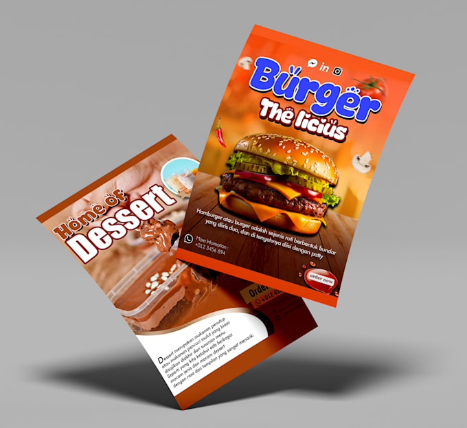 Gig Preview - Create professional food flyer or poster design