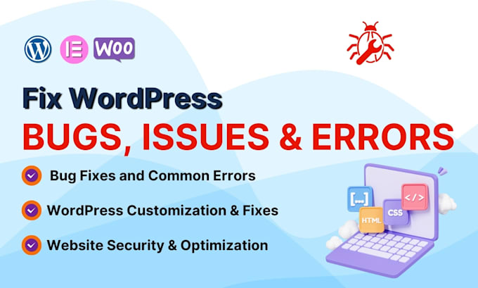 Gig Preview - Fix wordpress bugs, issues, errors, and styling issues quickly, elementor expert