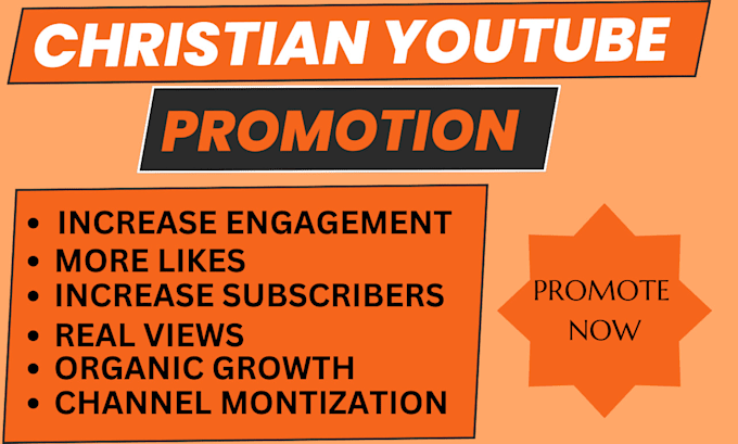 Bestseller - do organic christian youtube promotion for music gospel  video promote channel