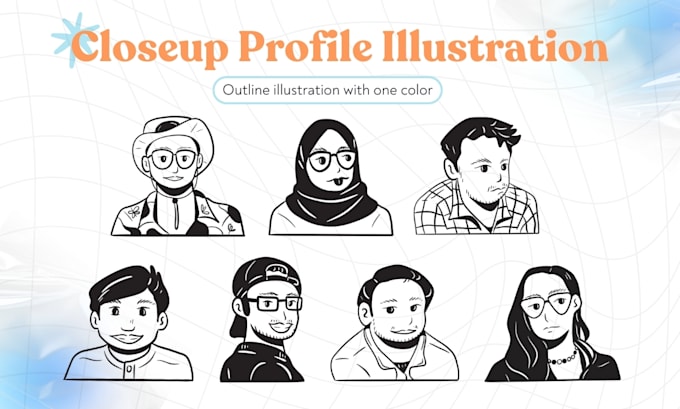 Gig Preview - Draw your closeup profile illustration