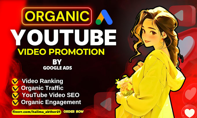 Gig Preview - Do organic youtube video promotion by google ads