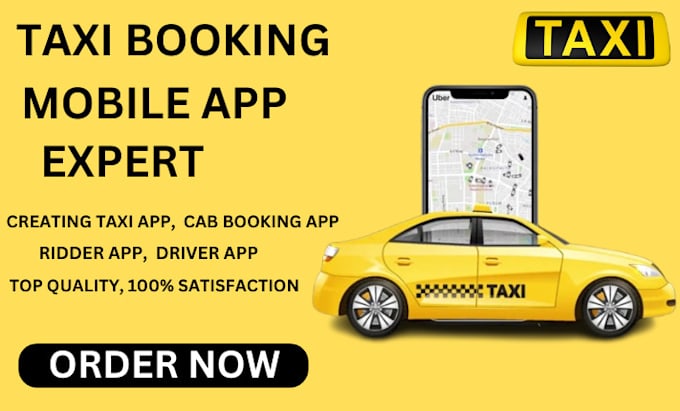 Gig Preview - Develop taxi app, taxi booking app, uber clone, rideshare app, ola, lyft,turo