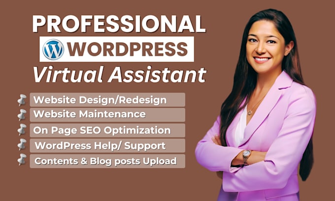 Gig Preview - Be your wordpress website virtual assistant wordpress security wordpress blogs