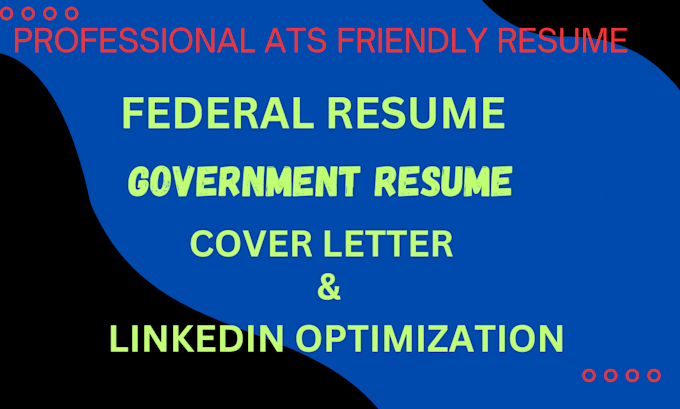 Gig Preview - Craft federal resume writing for executive federal government job USA job and CV