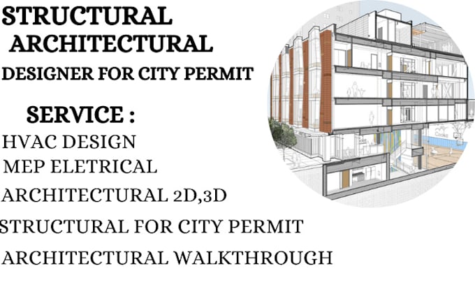 Gig Preview - Do architecture and civil structural drawings licensed stamped for city permit