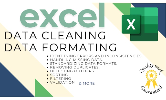 Gig Preview - Format, clean, and organize your data in excel for clarity and accuracy