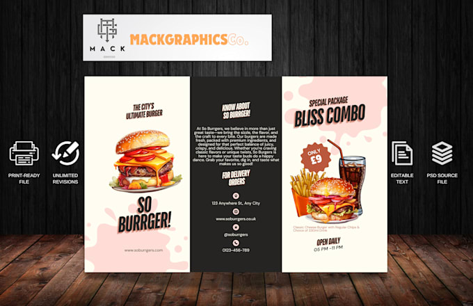 Gig Preview - Make best modern menu and logo design