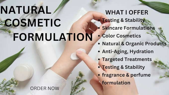 Gig Preview - Be your chemist to develop organic cosmetic formulation, vegan skincare