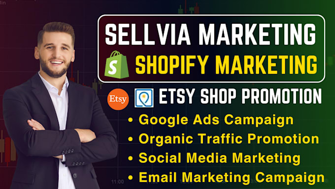 Gig Preview - Increase shopify sales, etsy promotion, ecommerce marketing, sellvia marketing