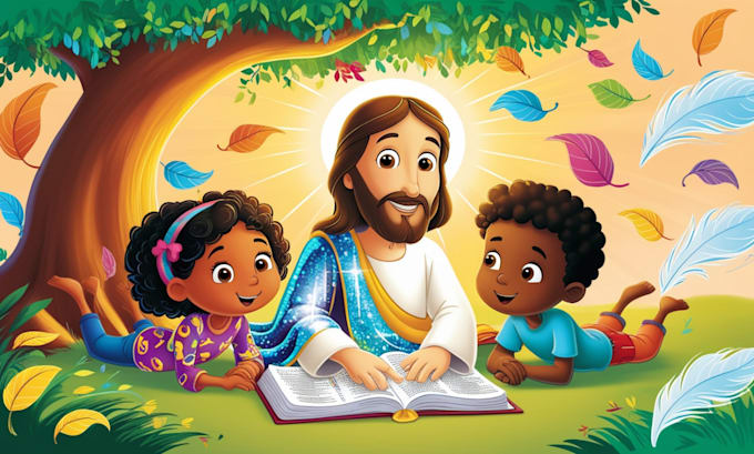 Gig Preview - Be your kids bible story writer, christian book with biblical illustration