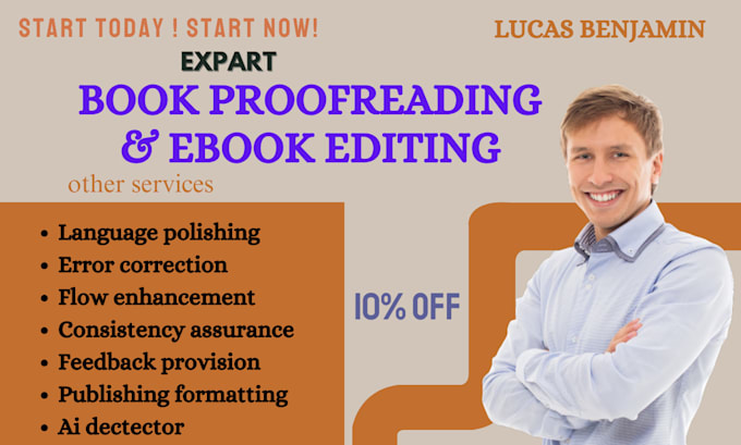 Gig Preview - Professionally proofread and edit your book, copy editing memoir book formatting