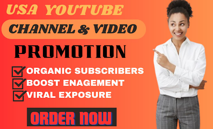 Gig Preview - Do USA youtube promotion grow subscription for USA channel monetization