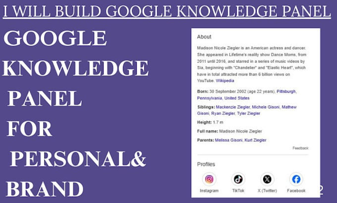 Bestseller - setup and approved standard google knowledge panel for individuals and brand