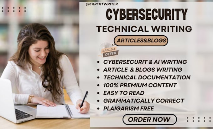 Gig Preview - Write cyber security online course ai technical writing and article or blogs,