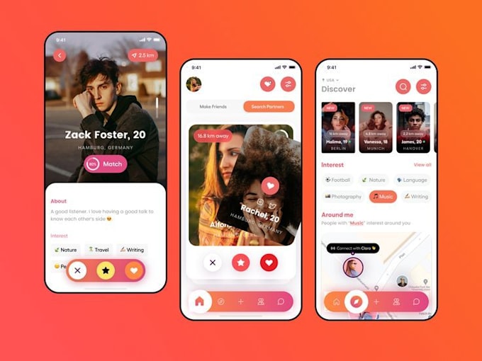 Gig Preview - Build dating app like tinder app using flutter