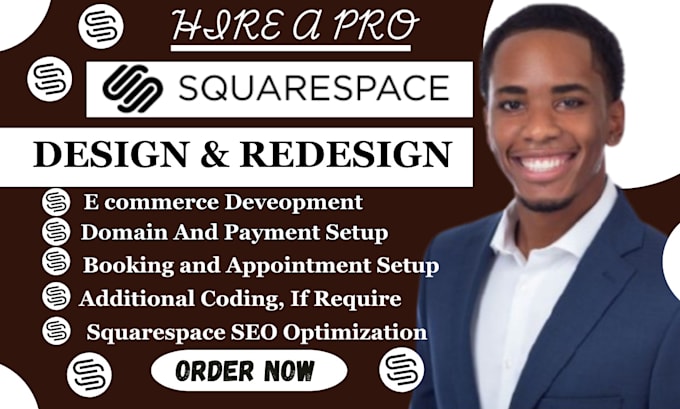 Gig Preview - Build squarespace website design squarespace website development squarespace SEO