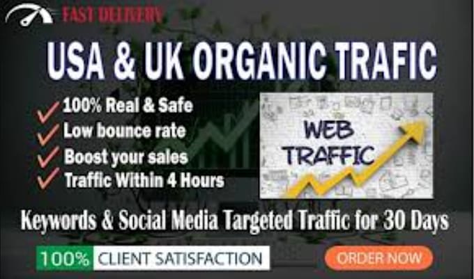 Gig Preview - Do organic USA,UK website traffic to increase sales