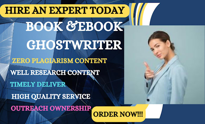 Gig Preview - Be ebook ghostwriter self help ebook writer book writer ghostwriting nonfiction