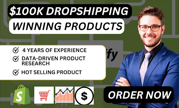 Gig Preview - Find your shopify dropshipping winning products